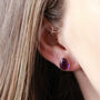 18ct Gold Vermeil Cabochon Gemstone Stud Earrings, thumbnail 1 of 5