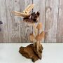 Dragonfly And Toadstool Mushroom Driftwood Statue Ornament Woodland Gift, thumbnail 1 of 8