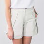 Orta Tailored Cotton Shorts Grey, thumbnail 2 of 4