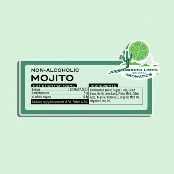 Non Alcoholic Mojito And Glass Gift Pack, 4 of 4