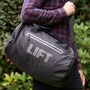Personalised Lift/Sprint Gym High Visibility Barrel Bag, thumbnail 2 of 6