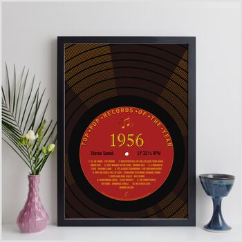 Personalised 70th Birthday Print Year 1956 Music Gift, 10 of 12