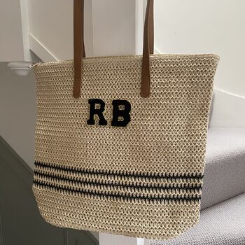 Personalised Black Stripe Bow Tote Bag, 4 of 5