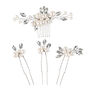 Set Of Four Crystal And Pearl Hair Pins, thumbnail 1 of 2