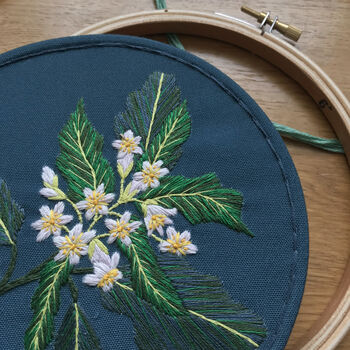 Spring Blossom Green Embroidery Kit, 2 of 5