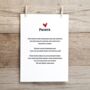 Personalised Love Poem, Engagement Gift Print, thumbnail 4 of 4