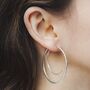 Gold Plated Silver Spiral Hoop Earrings, thumbnail 4 of 6