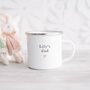 Daddy Enamel Mug From Baby With Name, thumbnail 1 of 5