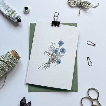 Cornflower Posy Mother's Day Notecard, 3 of 5