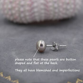 Genuine Purple Pink Pearl Stud Earrings, 7 of 12