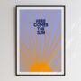Here Comes The Sun Beatles Print Lilac, thumbnail 3 of 10