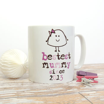 'Bestest Mummy Since' Personalised Mug Gift, 2 of 3