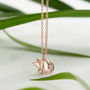 Sterling Silver Origami Pig Necklace, thumbnail 7 of 12