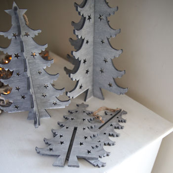 grey scandi christmas tree decoration by red lilly  notonthehighstreet.com