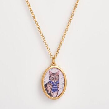 Catherine Rowe Pet Portraits Tabby Pendant Necklace, 2 of 6