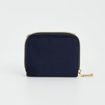 Navy Floral Velvet Purse Small, 5 of 7