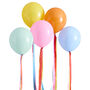 Colourful Balloons With Tassels X Five, thumbnail 2 of 3