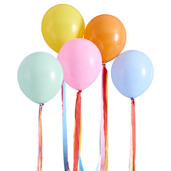 Colourful Balloons With Tassels X Five, 2 of 3