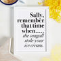 Personalised Remember When Print, thumbnail 2 of 6
