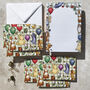 Winnie And Friends Green Stationery Bundle, A5 Notepad And Six Cards And Envelopes, thumbnail 1 of 7