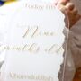 Muslim Baby Milestone Acrylic Plaques White And Gold, thumbnail 9 of 12