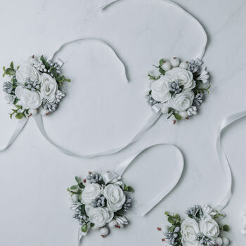 Bridal Flower Accessory In Silver, 9 of 11