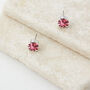 Pink Swarovski Crystal Stud Earrings, thumbnail 1 of 6