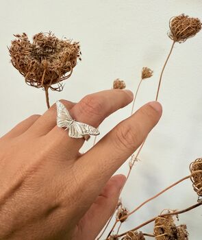 Butterfly Open Ring 925 Silver, 2 of 4