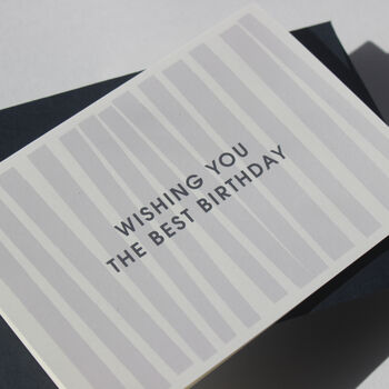 Wishing You The Best Birthday Monochrome Card, 4 of 8