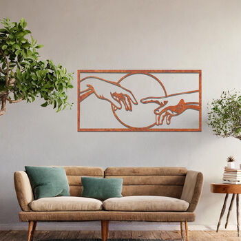 Handmade Metal Hands Wall Art For Modern Living Room Decor, 7 of 11