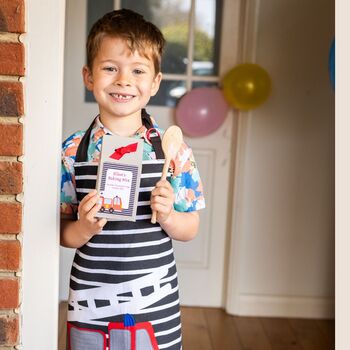 Personalised Kids Fire Engine Baking Kit With Apron, 2 of 11