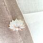 Lotus Flower Pink Or White Unalome Enamel Pin, thumbnail 7 of 12