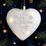 Personalised Merry Christmas LED Glass Heart, thumbnail 1 of 4