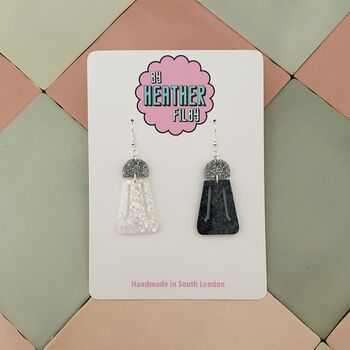 Sparkly Salt And Pepper Drop Earrings / Gift For Cooks/Chefs, 2 of 5
