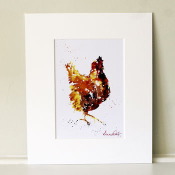 Hen Prints, Three Red Hens, 4 of 6