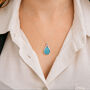 Sterling Silver Turquoise Teardrop Necklace, thumbnail 5 of 12