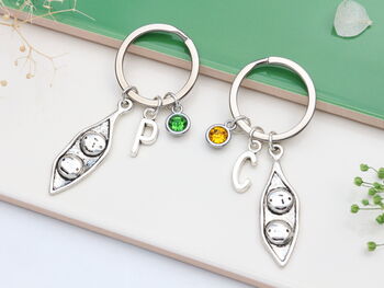 Pair Of Two Peas In A Pod Matching Keyrings, 2 of 10