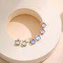 Sterling Silver Moonstone Star Stud Earrings, thumbnail 8 of 11
