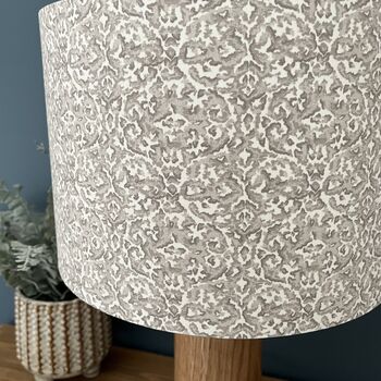 Swinley Natural Damask Patterned Drum Lampshades, 2 of 9