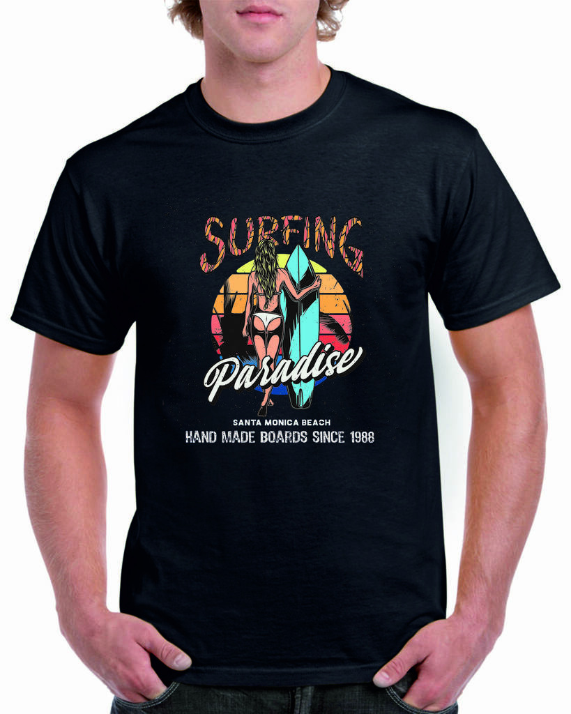 Surfing Paradise T Shirt By Rael & Pappie