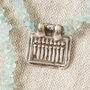 Aquamarine Raw Gemstones And Silver Amulet Necklace, thumbnail 3 of 8