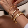 Enamel Bangle With Clasp Gold, thumbnail 5 of 8