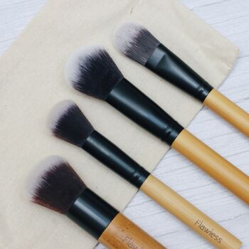 Vegan Makeup Brush Set, 'essentials' Four Piece Kit, 2 of 6
