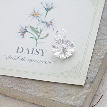 Daisy Solid Silver Charm, 2 of 9