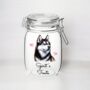 Personalised Huskey Kilner Style Dog Treat Jar, thumbnail 2 of 2