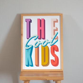 'The Cool Kids' Colourful Kids Bedroom Nursery Print, 2 of 5