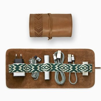 Leather Tech Roll Organiser With Optnl Access, 2 of 6