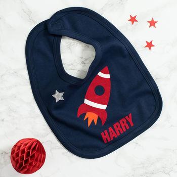 Personalised Space Rocket Baby Blanket, 3 of 4