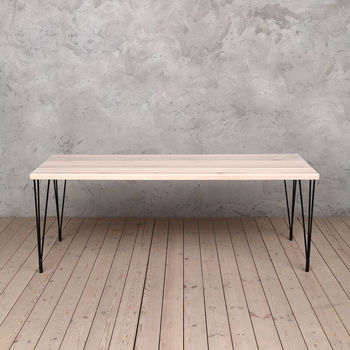 Folly Ash Hairpin Legs Dining Table, 2 of 5