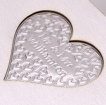 Personalised Heart Wedding Keepsake Box, 6 of 9
